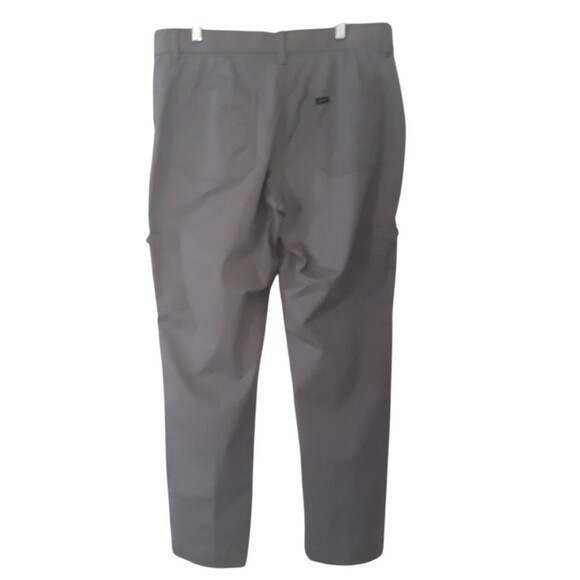 Lee Rider Cargo Pants Women 14 M Gray Taupe Straight Leg Band Side Waist - Picture 2 of 11